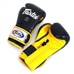 Fairtex BGV9 Mexican Style Boxing Gloves Muay Thai Black Blue White