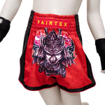 Fairtex Kids Muay Thai Shorts Silent Warrior Red BSK2108
