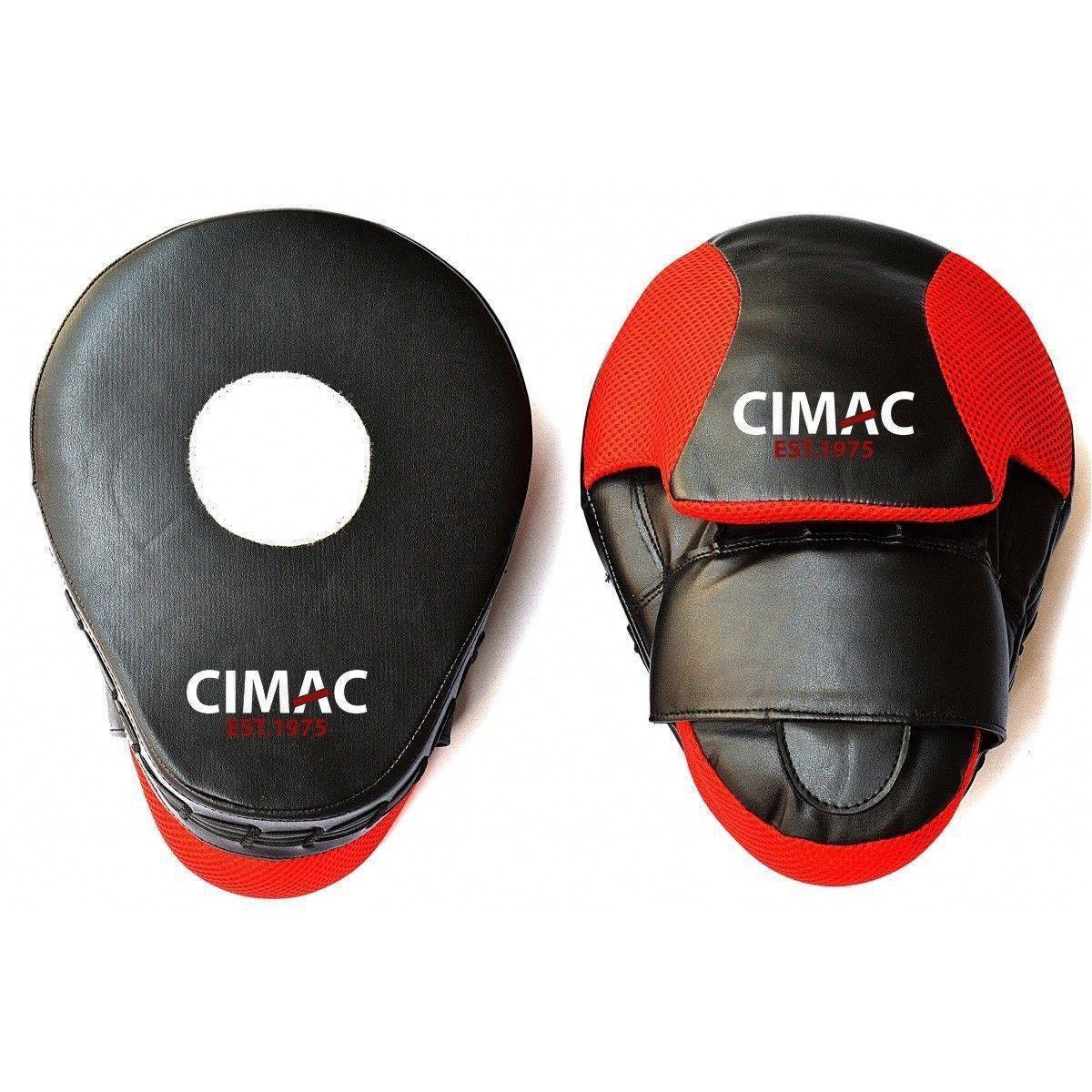 Cimac Curved Boxing Focus Mitts Black Hook & Jab Pads