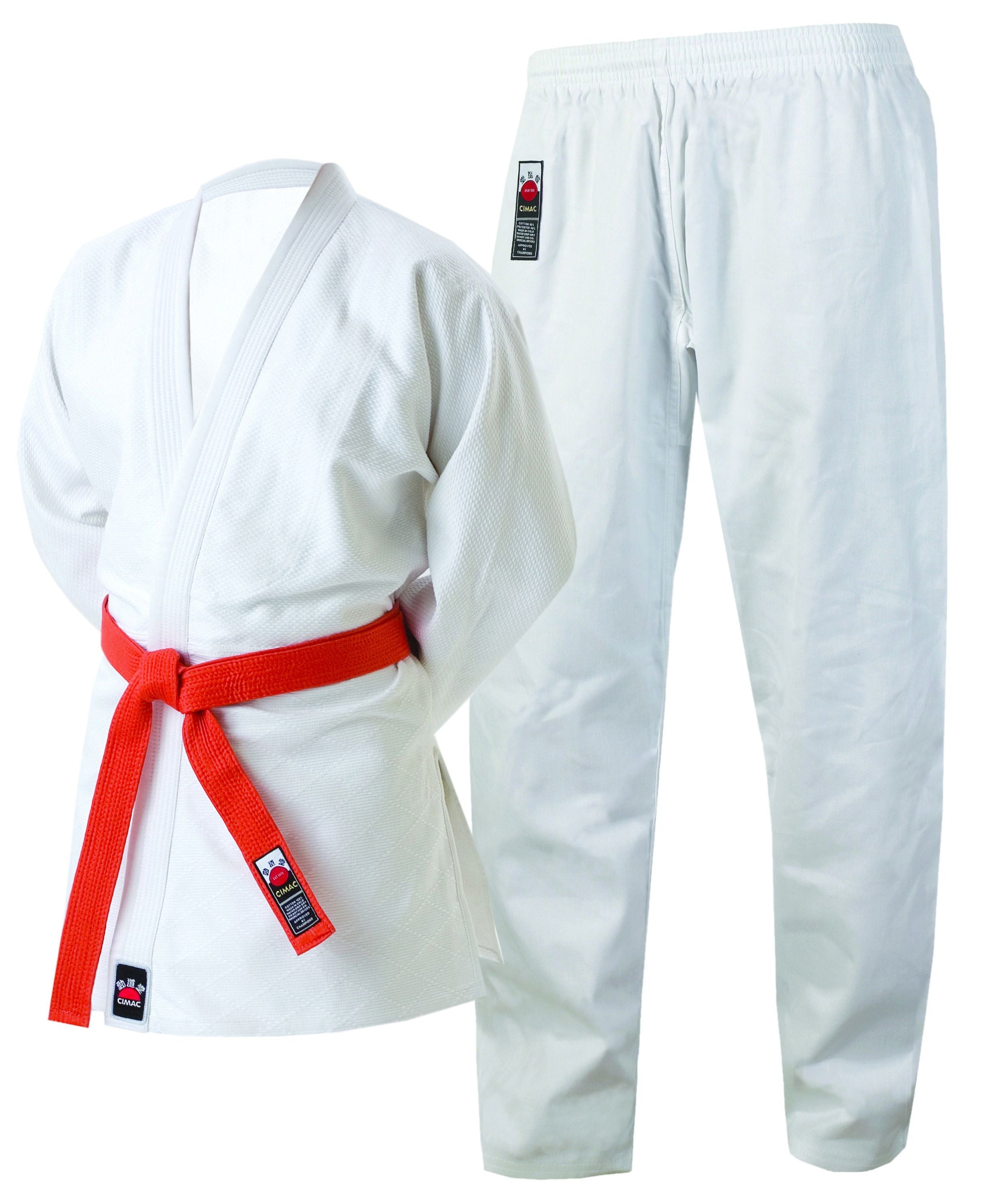 Cimac Judo Gi White Blue Suit 450g Uniform