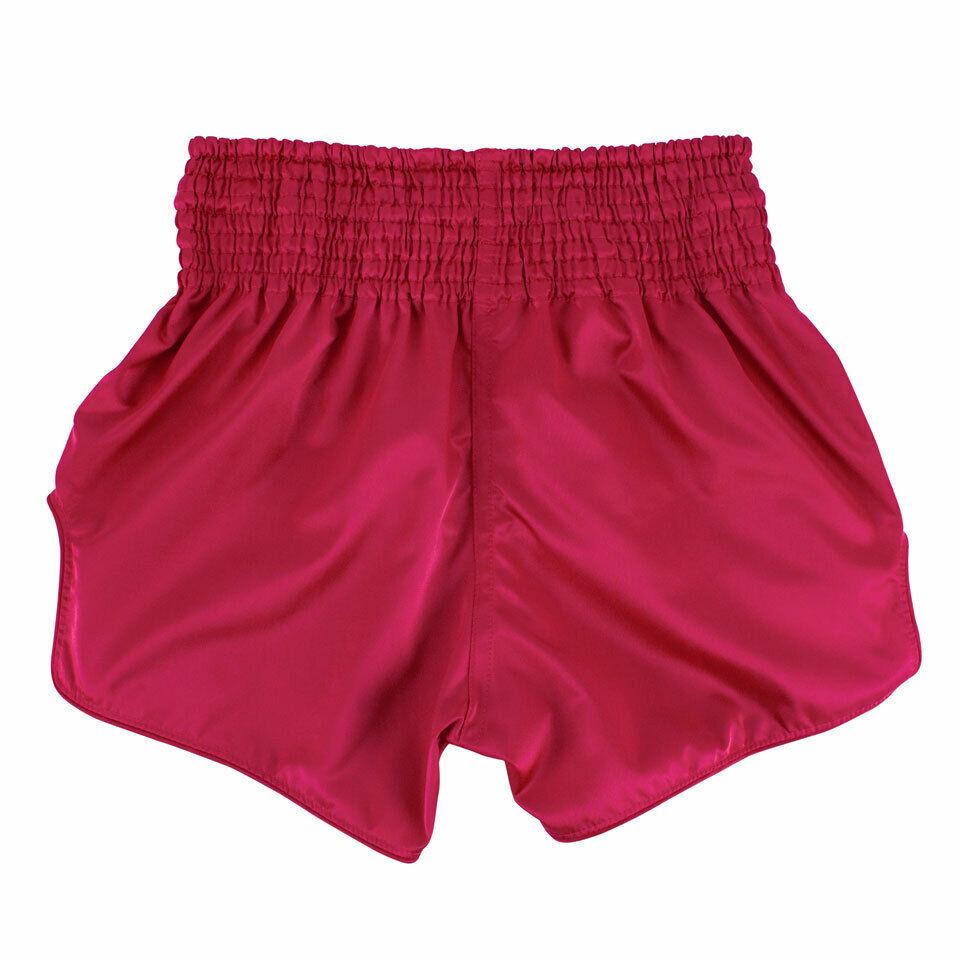 Fairtex Mens Golden River Muay Thai Shorts Red Satin