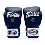 Fairtex BGV1 Boxing Gloves Leather Muay Thai Blue