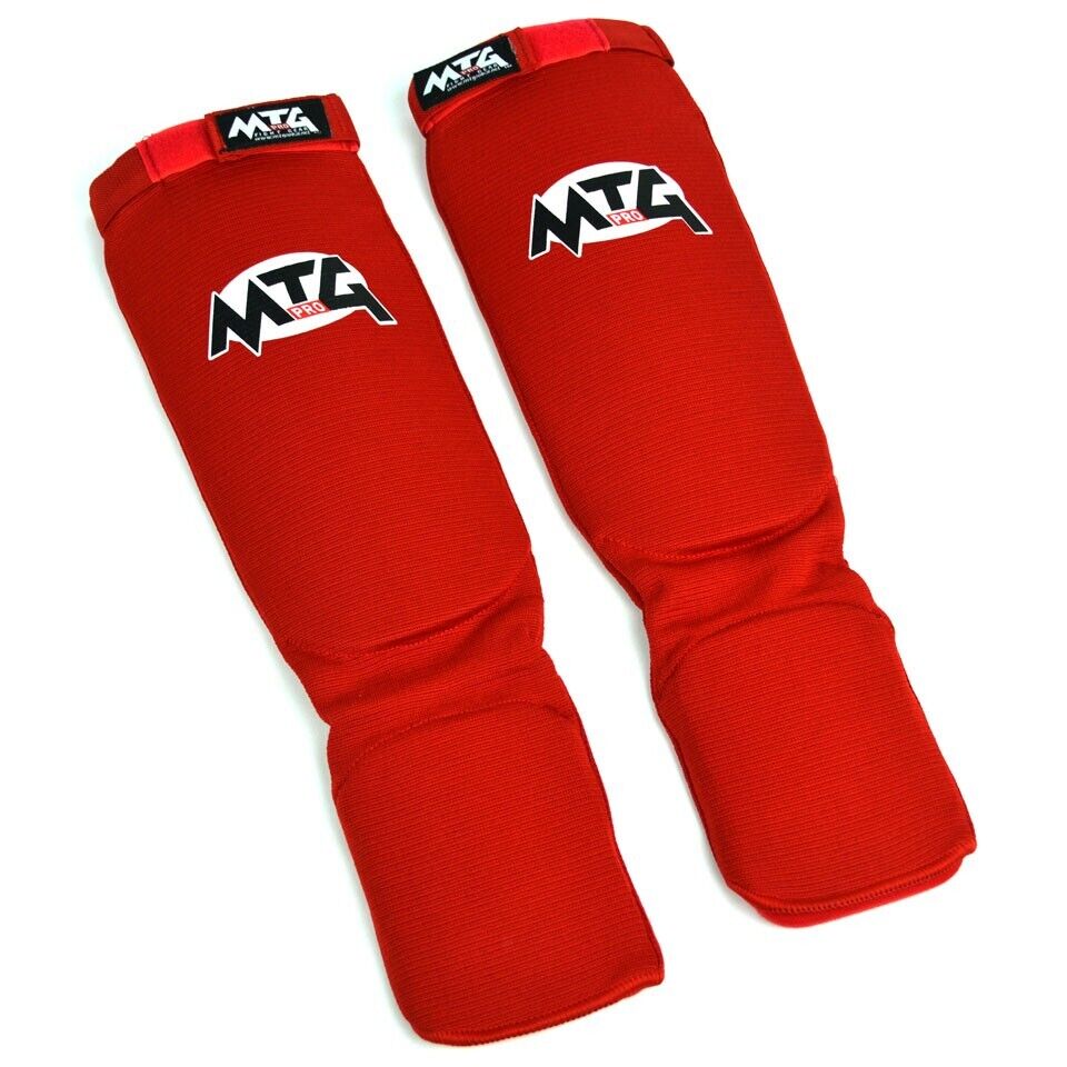 MTG Pro Shinguards Insteps Elasticated Muay Thai Karate