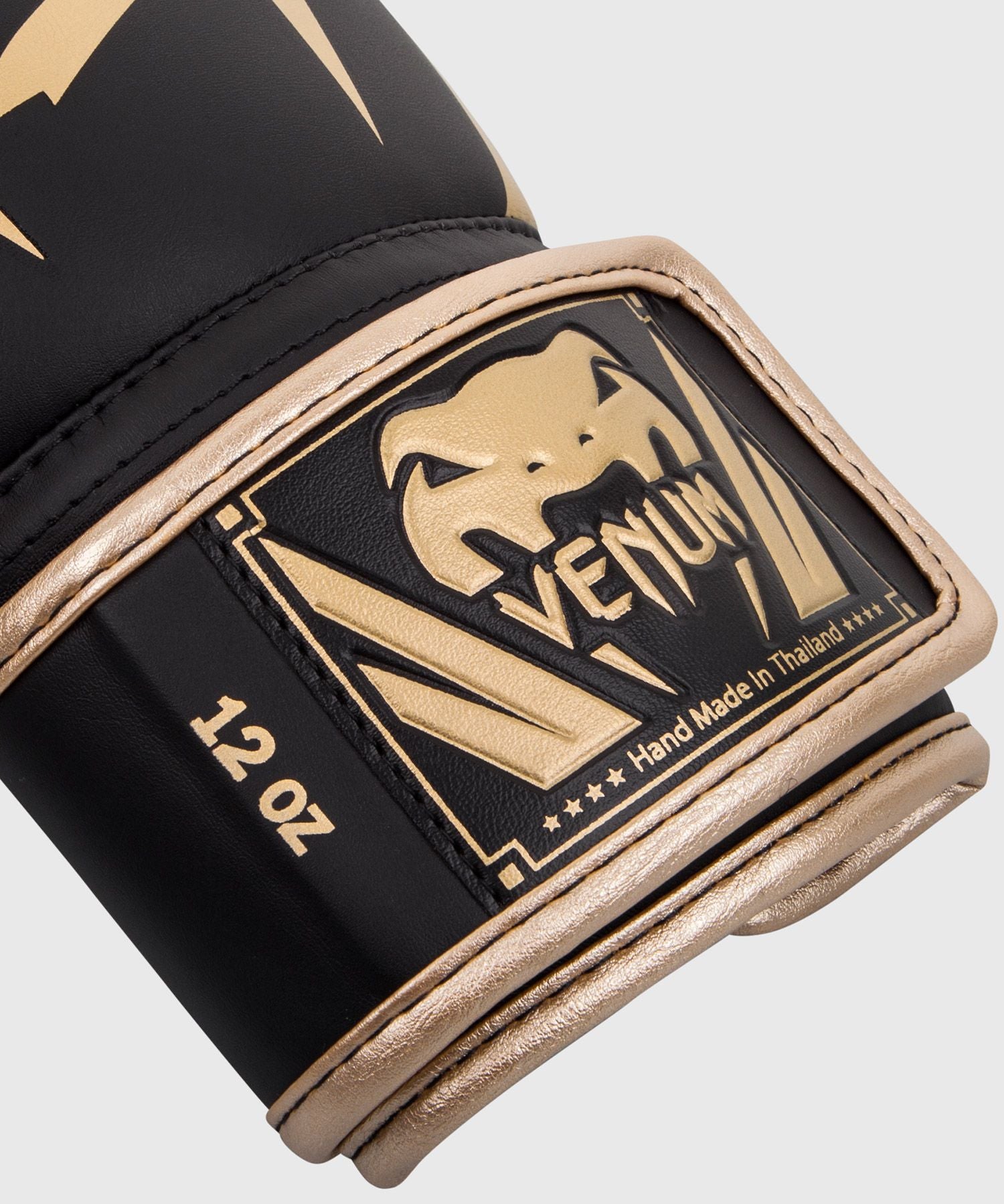 Venum Elite Boxing Gloves - Black/Gold - Handmade