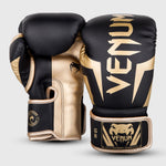 Venum Elite Boxing Gloves - Black/Gold - Handmade