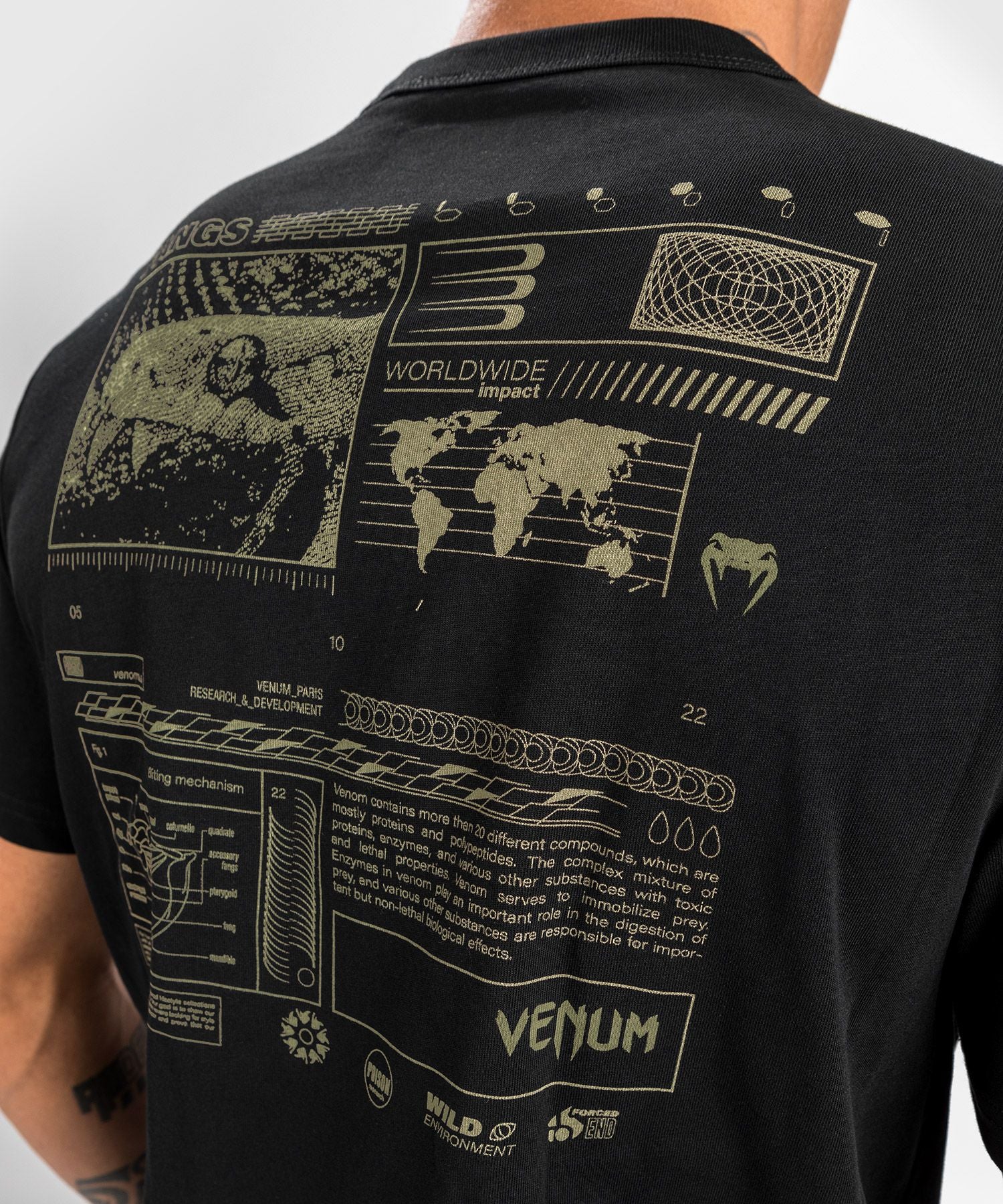 Venum Fangs MMA T-Shirt - Black - Martial Arts