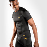 Venum G-Fit Short Sleeve MMA Rashguard BJJ Black & Gold