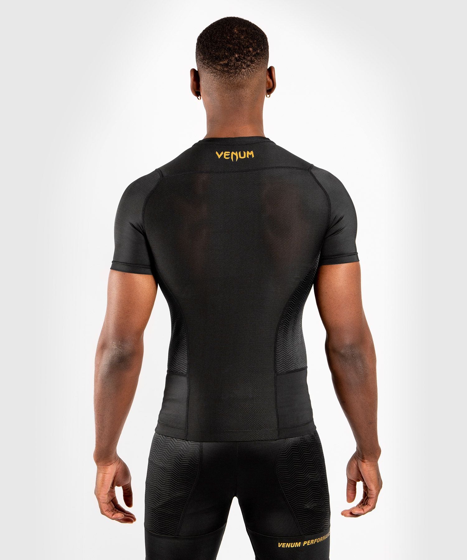 Venum G-Fit Short Sleeve MMA Rashguard BJJ Black & Gold