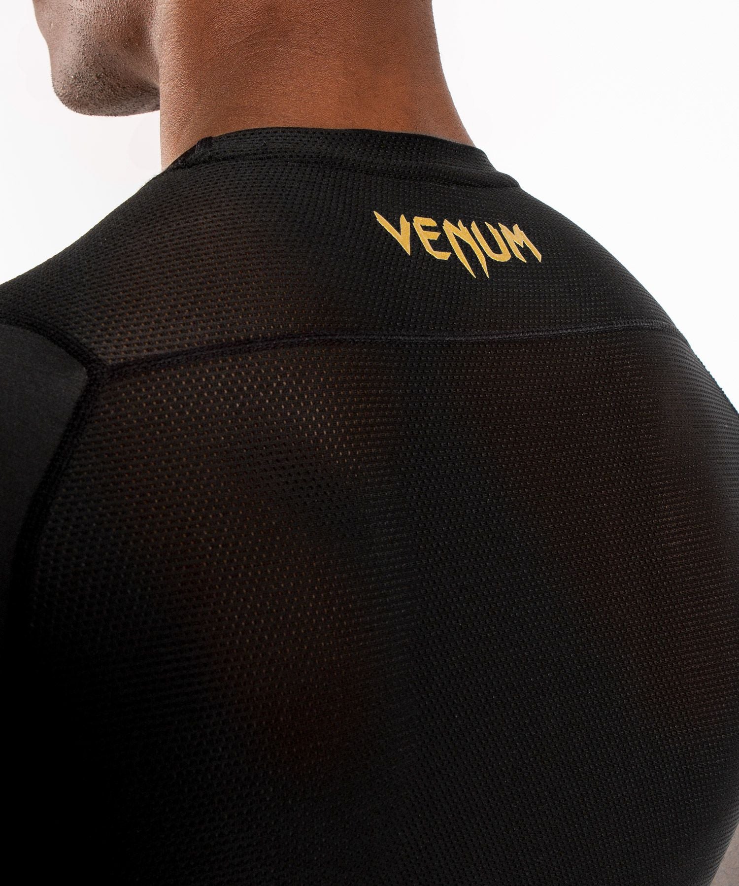 Venum G-Fit Short Sleeve MMA Rashguard BJJ Black & Gold