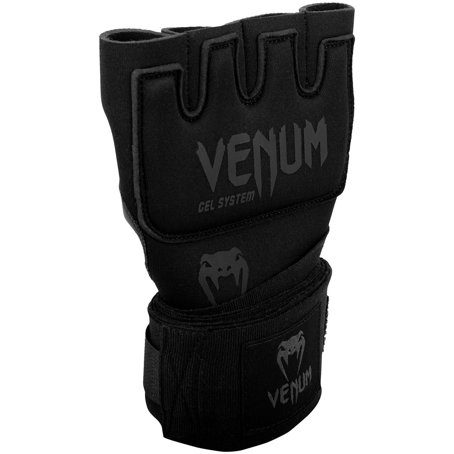Venum Kontact Gel Quick Wrap Gloves - Black/Black