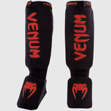 Venum Kontact Shin Guards Black/Red MMA Kickboxing