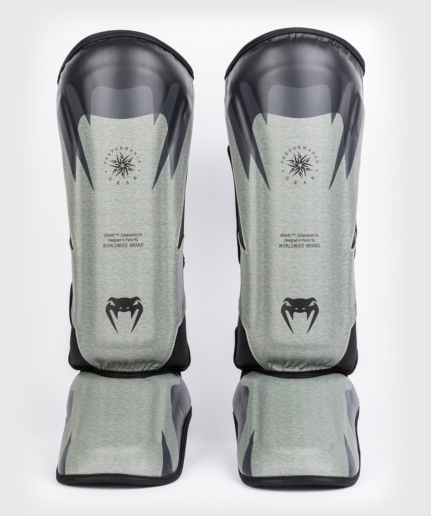 Venum Stone Shinguards Mineral Green MMA Kickboxing Thai