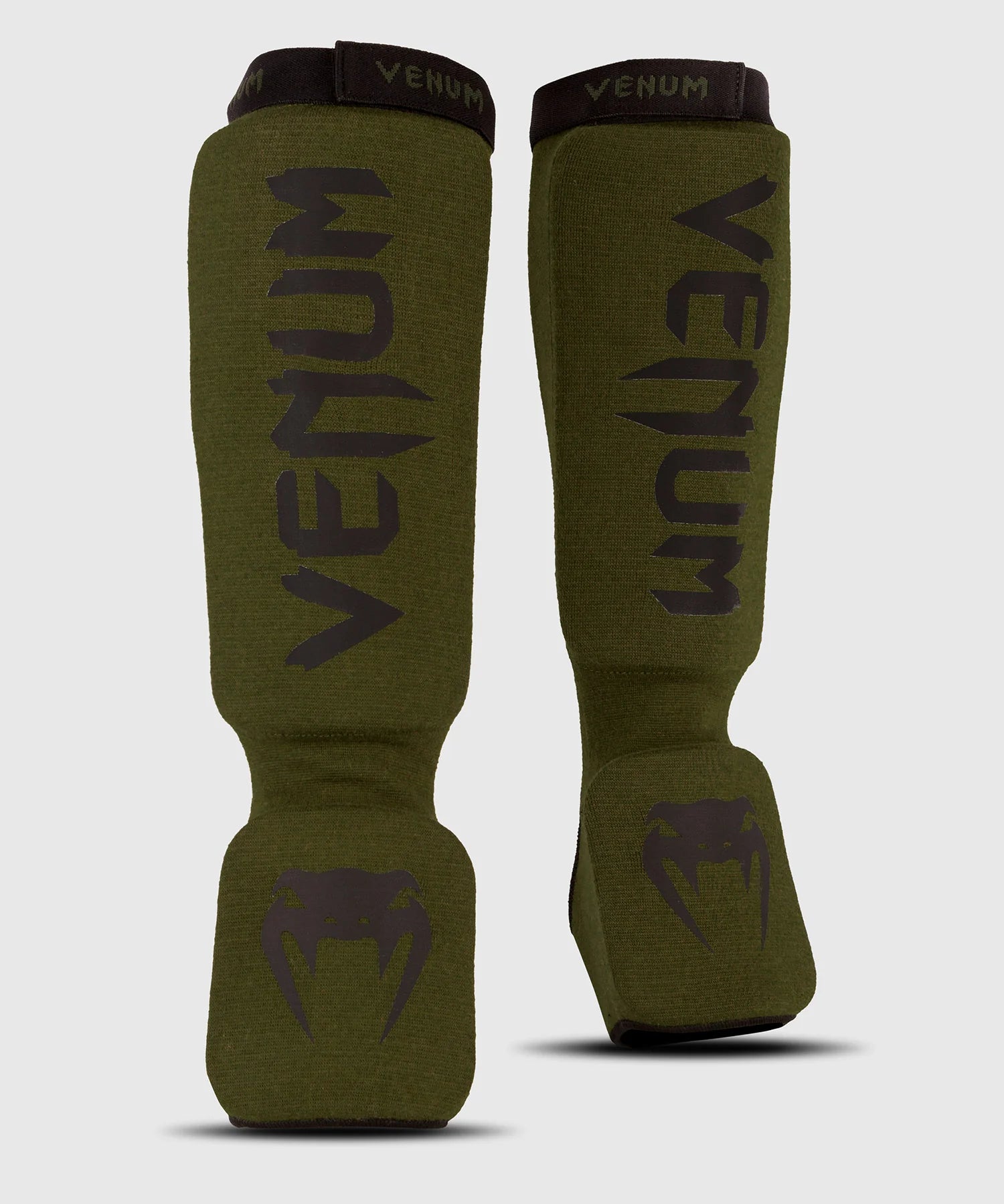 Venum Kontact Shin Guards Khaki MMA Kickboxing