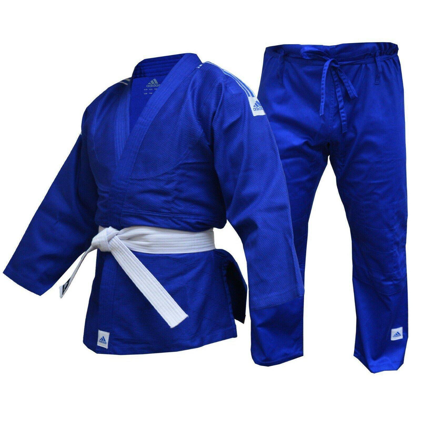 adidas Blue Judo Gi J350 Club 13oz Suit & White Belt