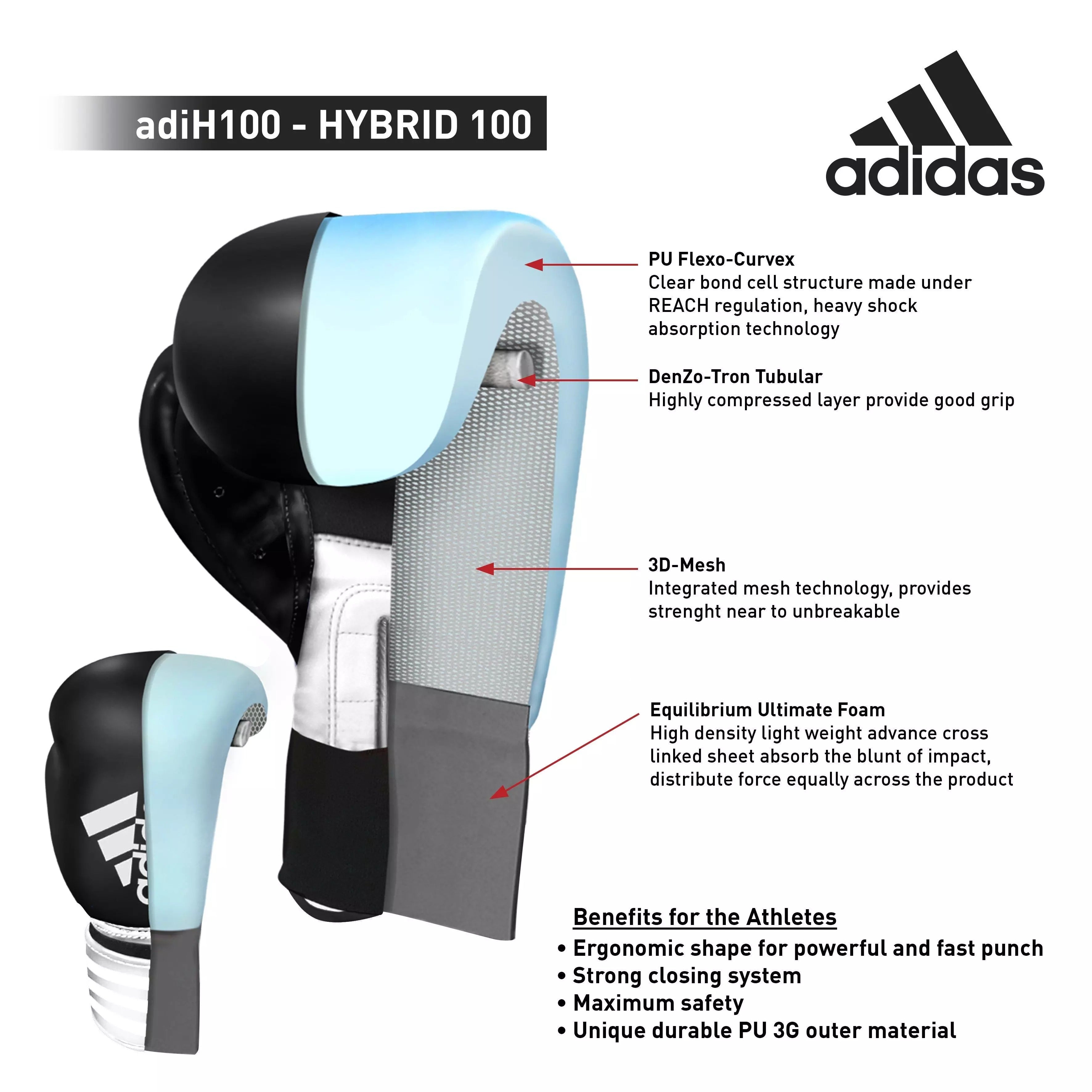 adidas Hybrid 100 Boxing Gloves Training Adult & Junior