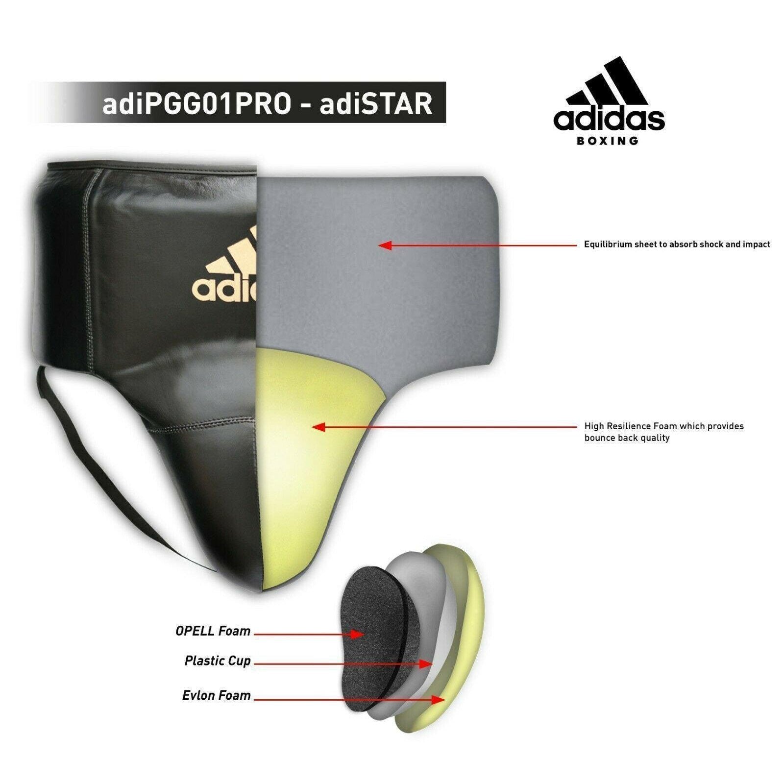 adidas Mens Adistar Pro Boxing Groin Guard Cup Protector