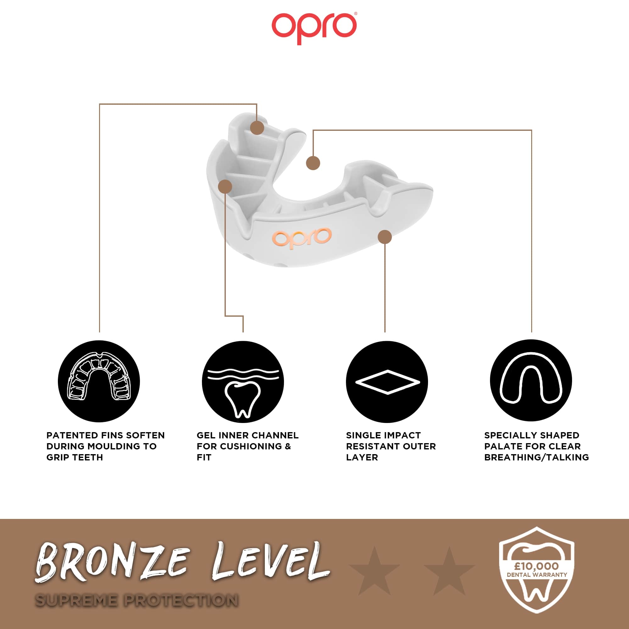 adidas OPRO Bronze Gum Shield Sports Boxing Mouth Guard
