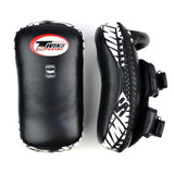 Twins KPL12 Deluxe Curved Leather Muay Thai Kick Pads Kickboxing MMA