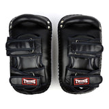 Twins KPL12 Deluxe Curved Leather Muay Thai Kick Pads Kickboxing MMA