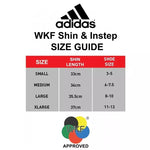 adidas Karate Shin Instep Guards WKF With Foot Pads