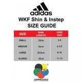 adidas Karate Shin Instep Guards WKF With Foot Pads