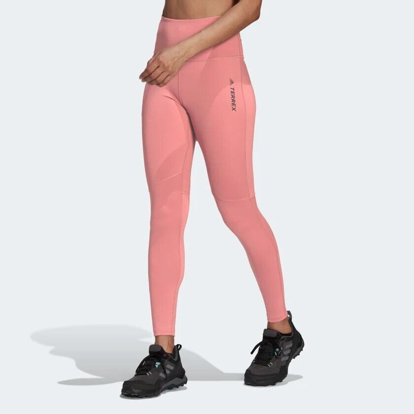 adidas Terrex Multi Womens Running Tights Ladies Hiking Fitness Gym Pink Navy