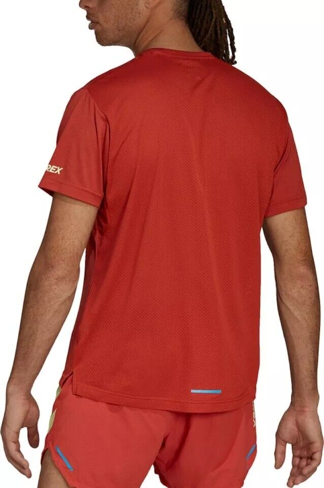 adidas Terrex Agravic Trail Running T-Shirt Mens Sustainable Black Lime White