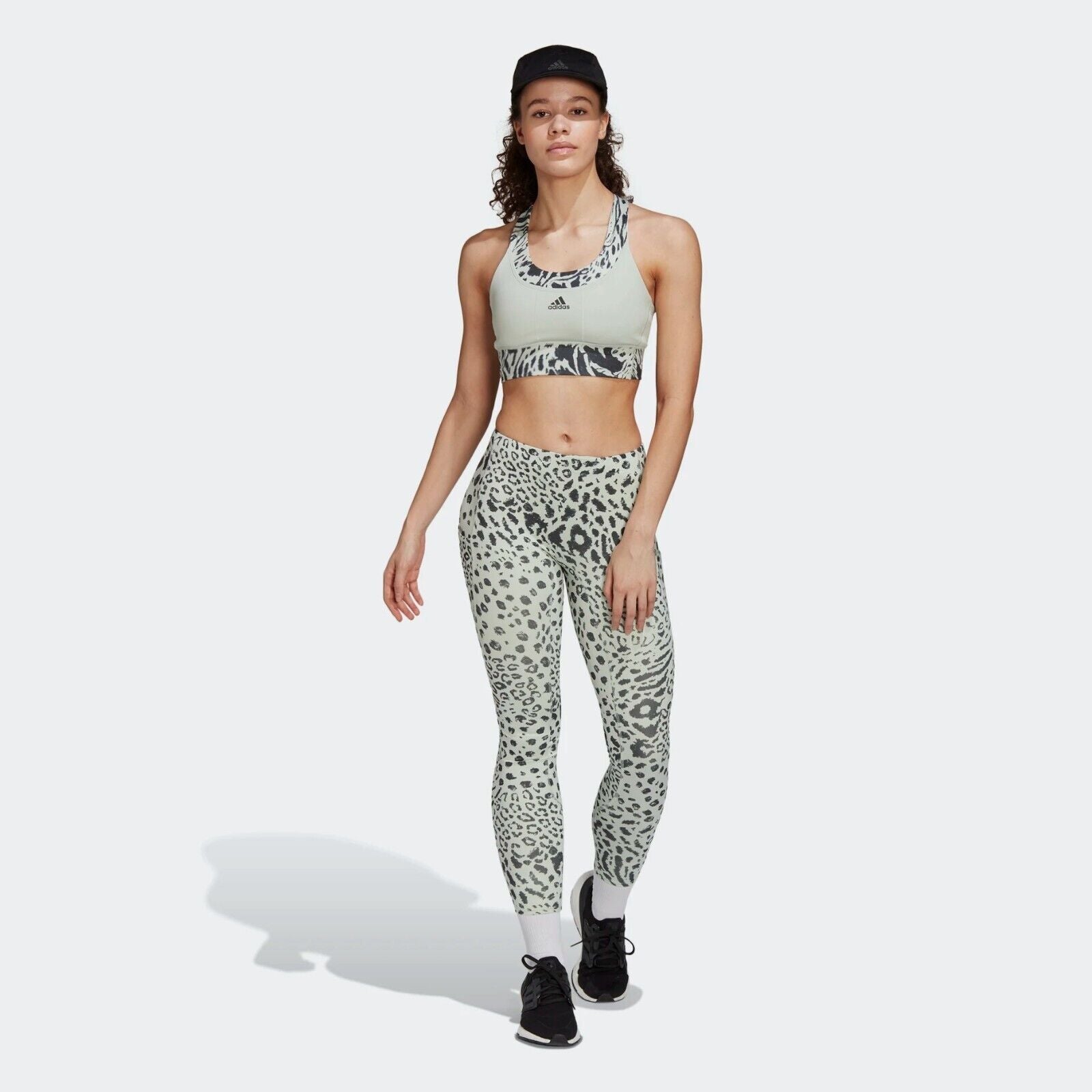 adidas FastImpact Leopard Womens 7/8 Running Tights Ladies Fitness Leggings Gym