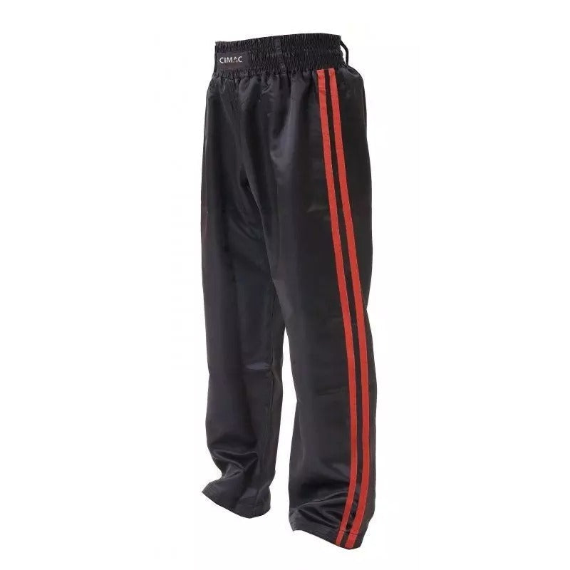 Cimac Satin Kickboxing Trousers Pants Double Red Stripe – Budo Online