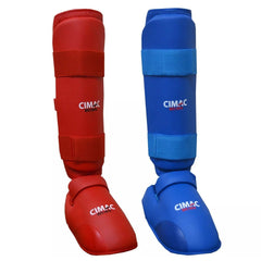 Cimac Karate Shin & Instep Guards Removable Foot WKF Style