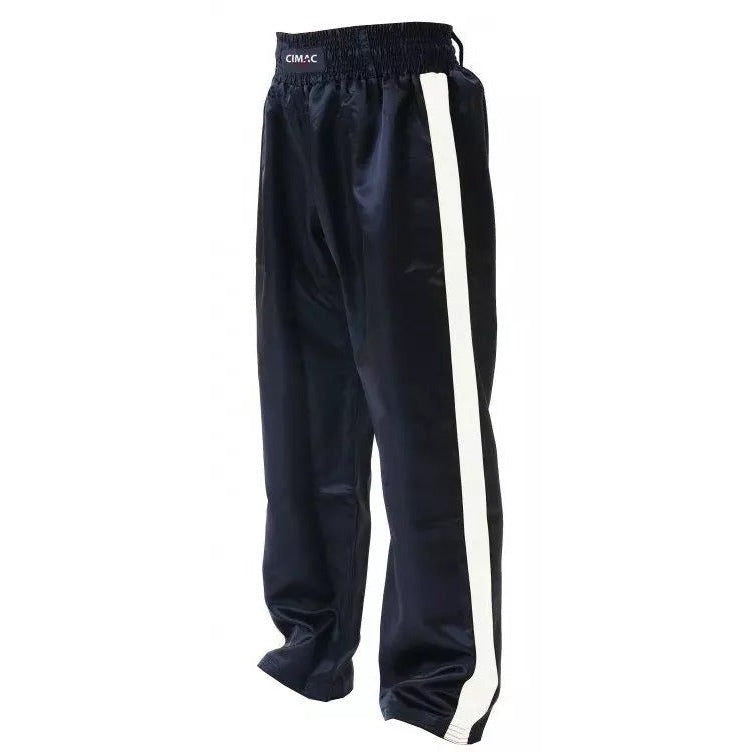 Cimac Kickboxing Trousers Adult Black Satin Pants