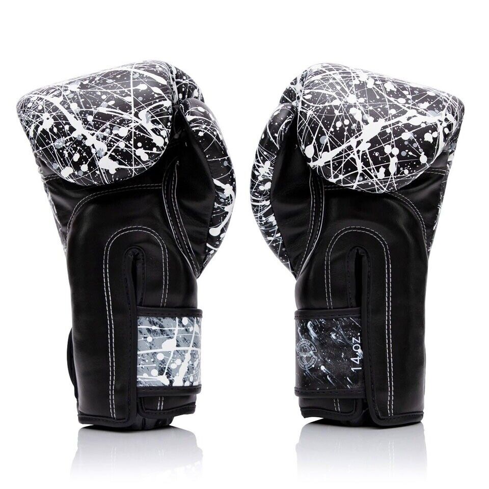 Fairtex Mens Painter Boxing Gloves Black Muay Thai Kickboxing