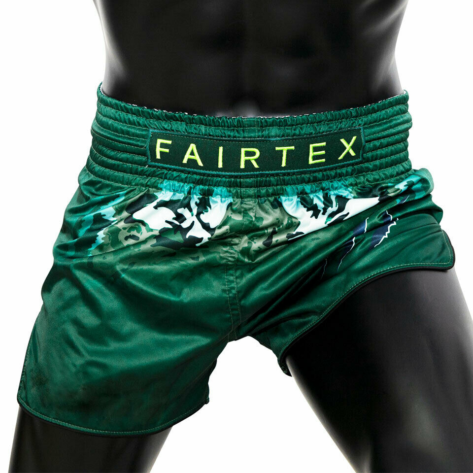 Fairtex Muay Thai Shorts Mens Tonna Green Handmade