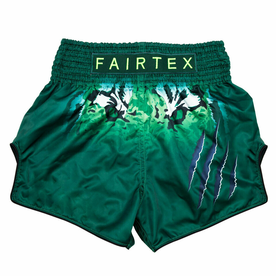 Fairtex Muay Thai Shorts Mens Tonna Green Handmade
