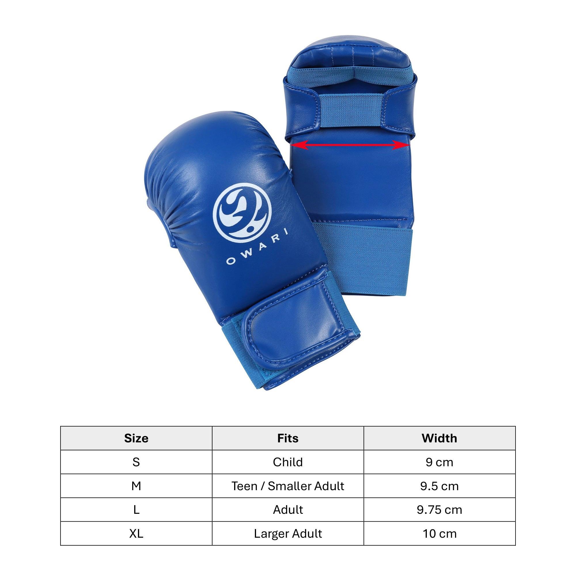 Owari Karate Mitts Without Thumb Sparring Gloves Budo Online