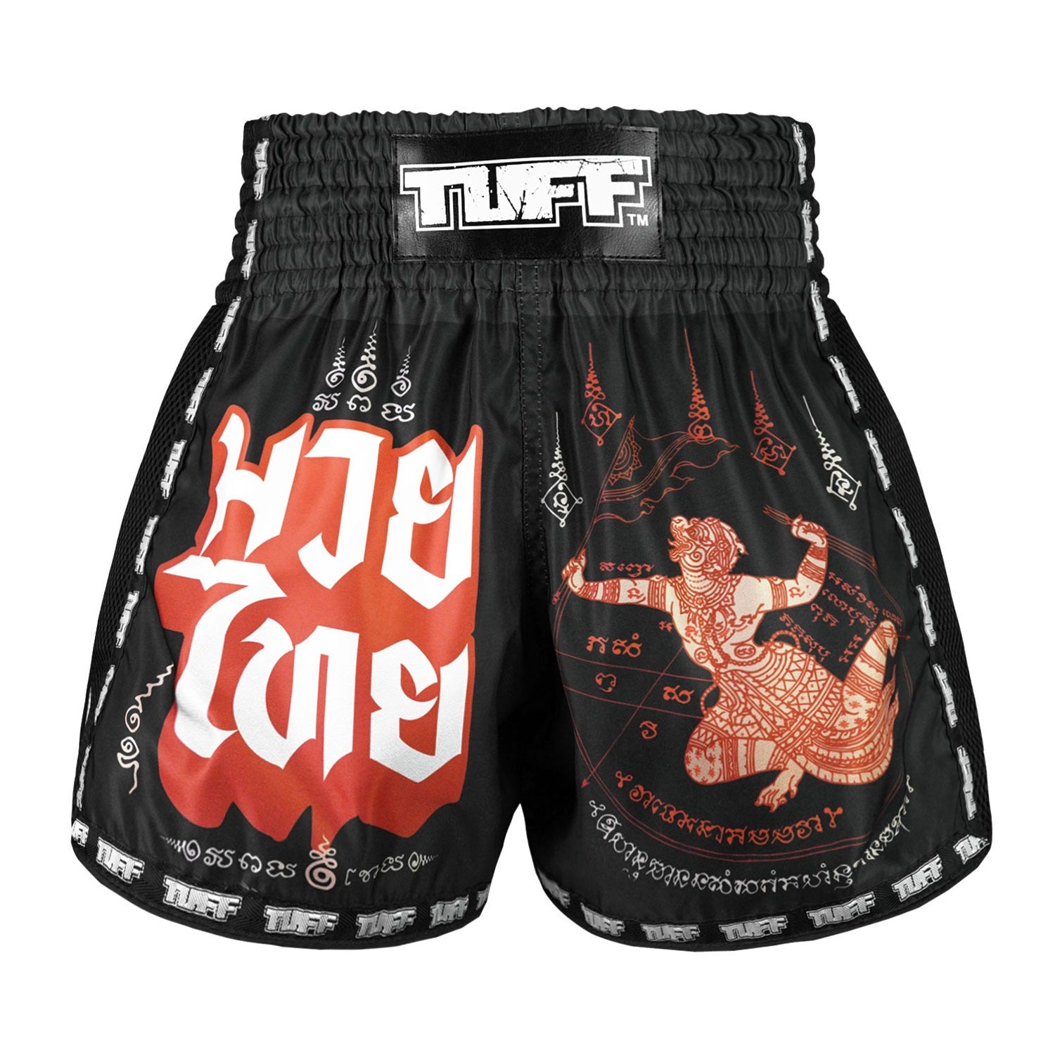 TUFF Muay Thai Shorts Hanuman Flying MSC102 Kickboxing Retro - Budo Online