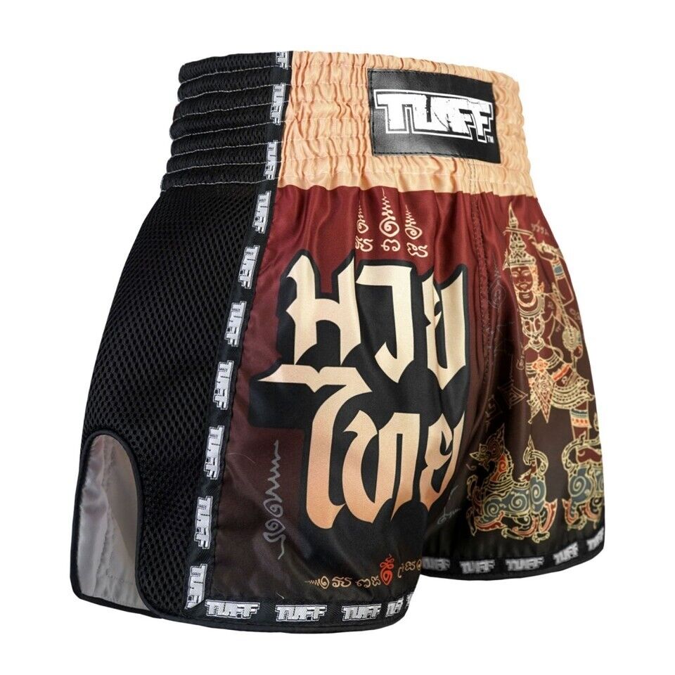 TUFF Muay Thai Shorts Yant Narai Turning The Land Retro Fit