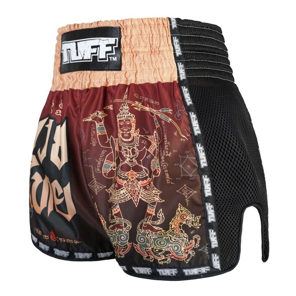 TUFF Muay Thai Shorts Yant Narai Turning The Land Retro Fit