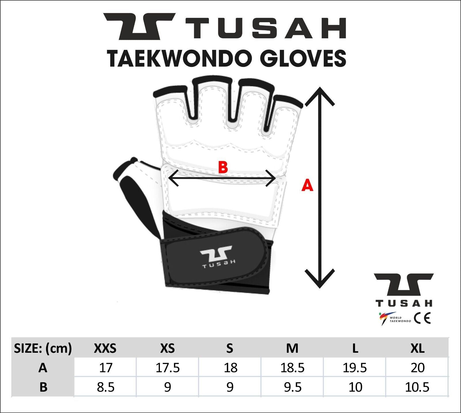 Tusah WT Approved Taekwondo Gloves Mitts