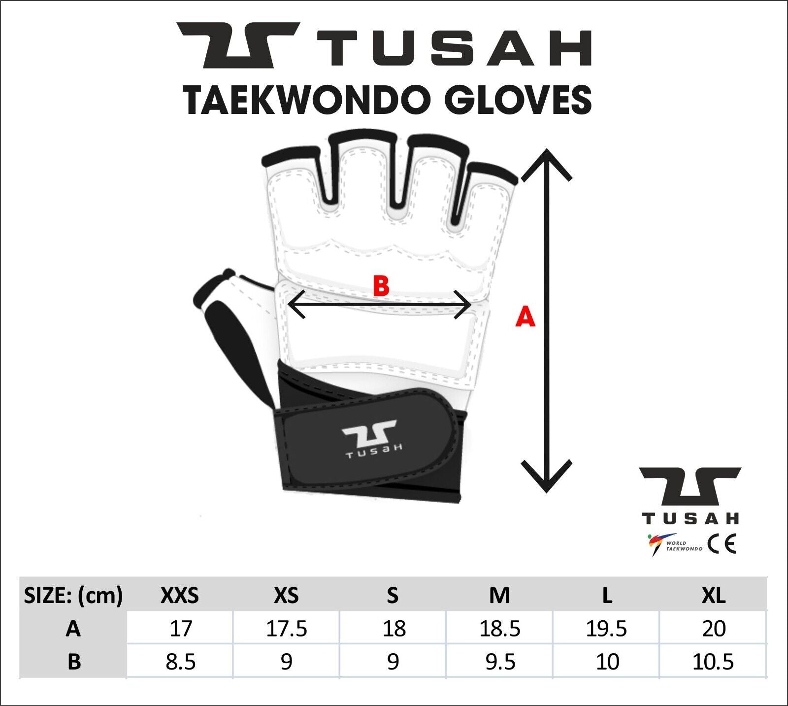 Tusah WT Approved Taekwondo Gloves Mitts - Budo Online