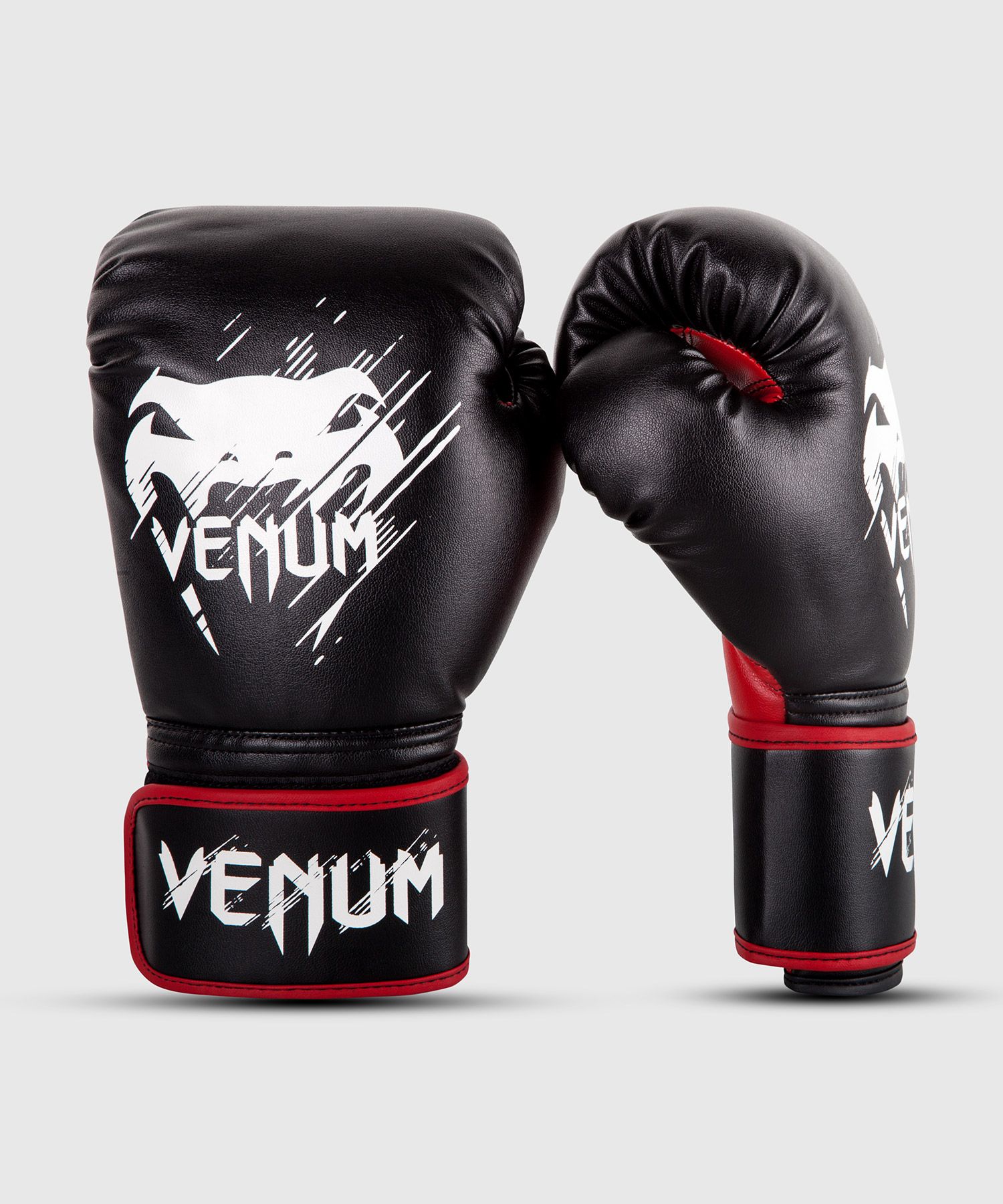Venum Contender Kids Boxing Gloves - Black/Red - Budo Online