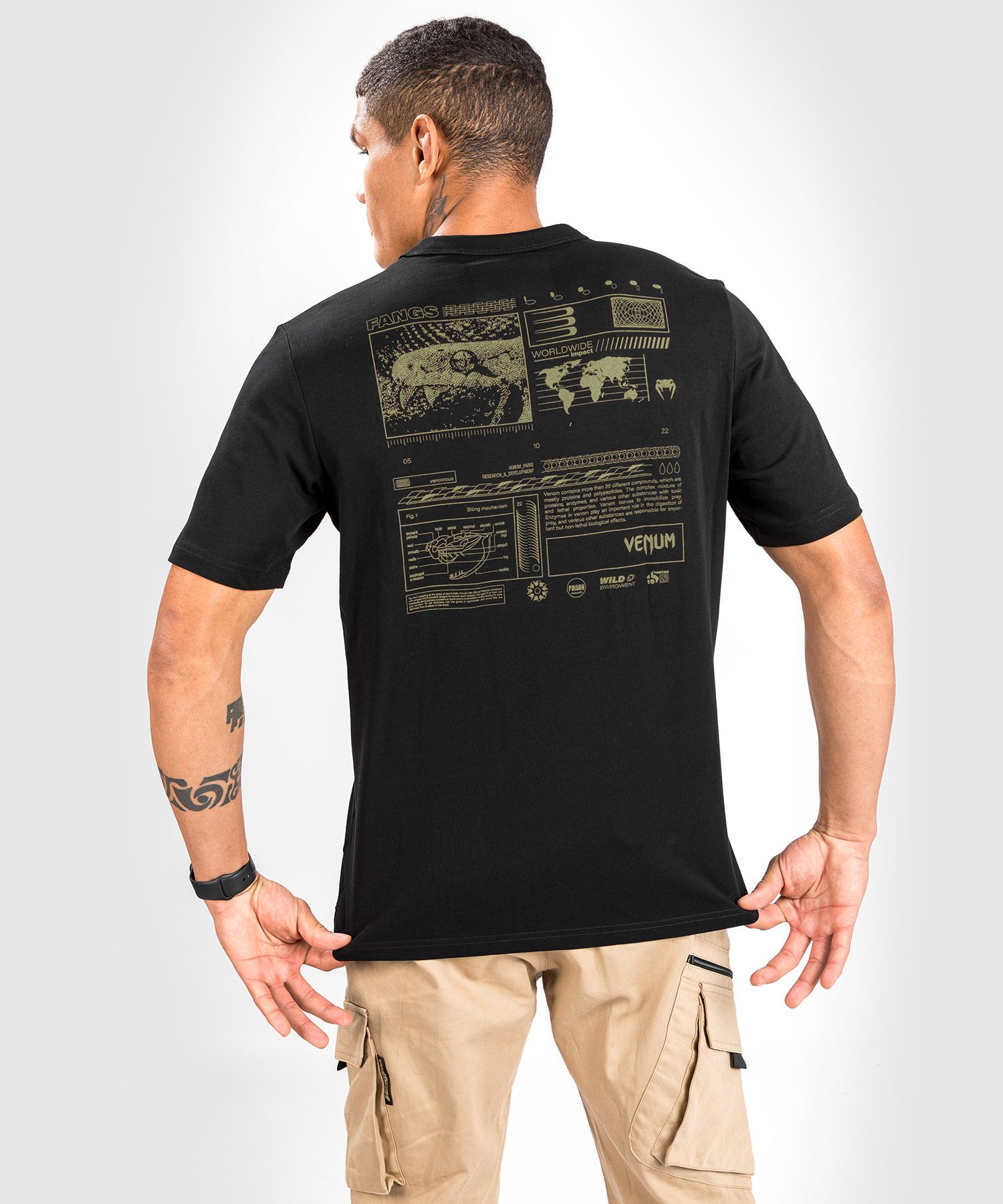 Venum Fangs MMA T-Shirt - Black - Martial Arts - Budo Online