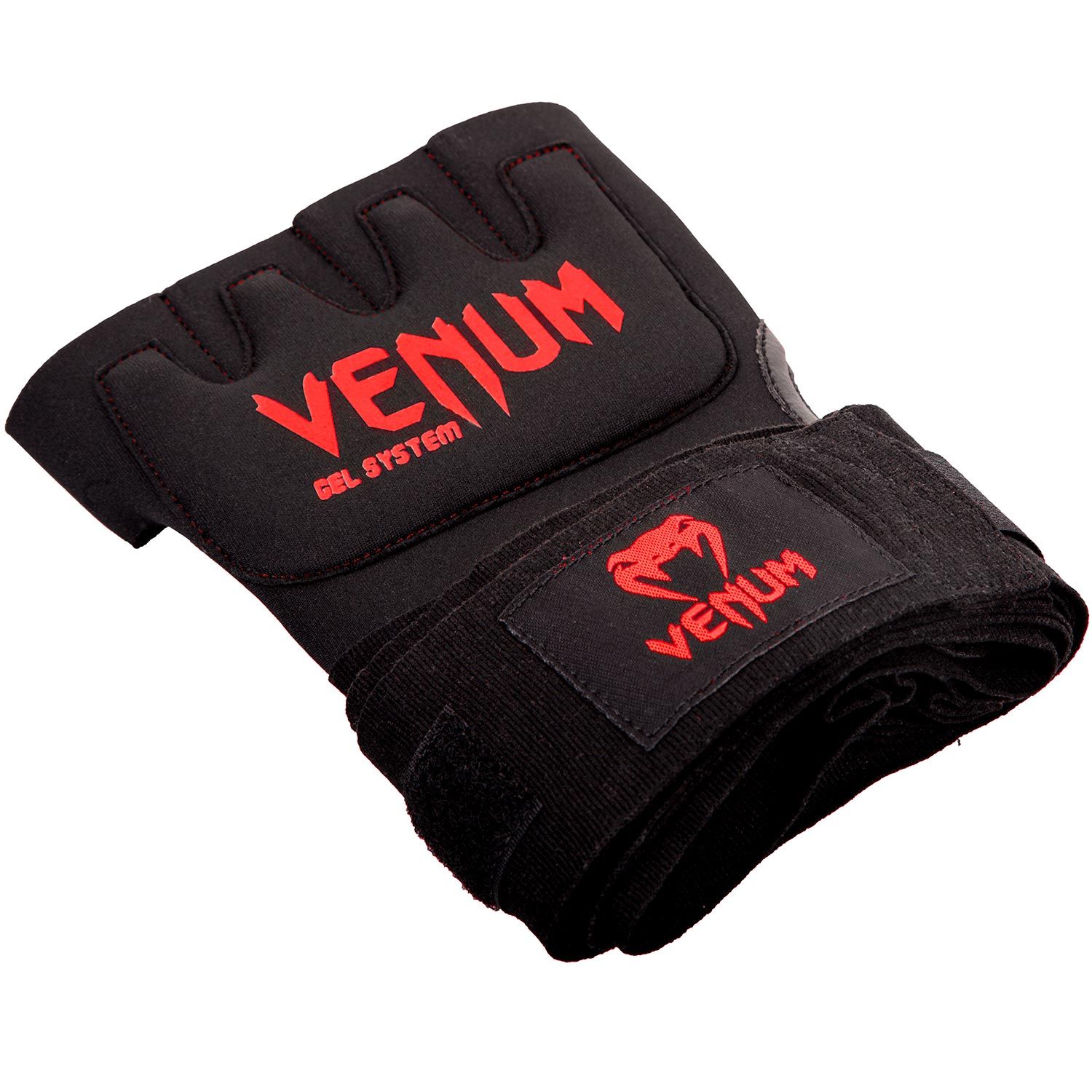 Venum Kontact Gel Glove Wraps - Black/Red - Budo Online