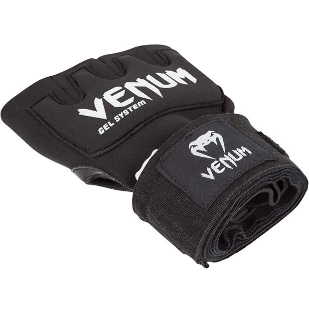 Venum Kontact Inner Gel Boxing Glove Wraps - Black/White - Budo Online