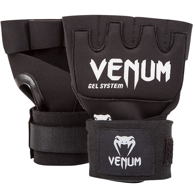 Venum Kontact Inner Gel Boxing Glove Wraps - Black/White - Budo Online