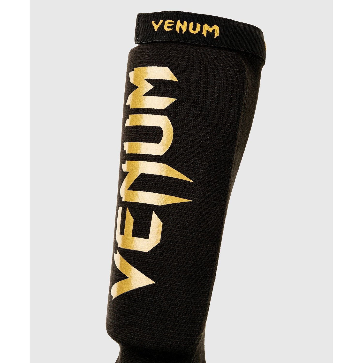 Venum Kontact Shin Guards Black/Gold MMA Kickboxing - Budo Online