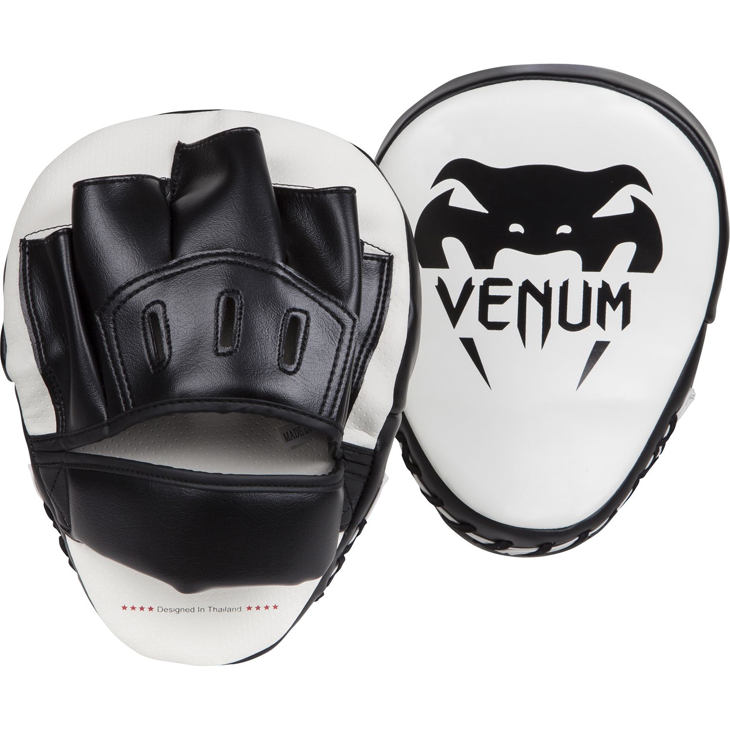 Venum Light Boxing Focus Mitts - White/Black (Pair)