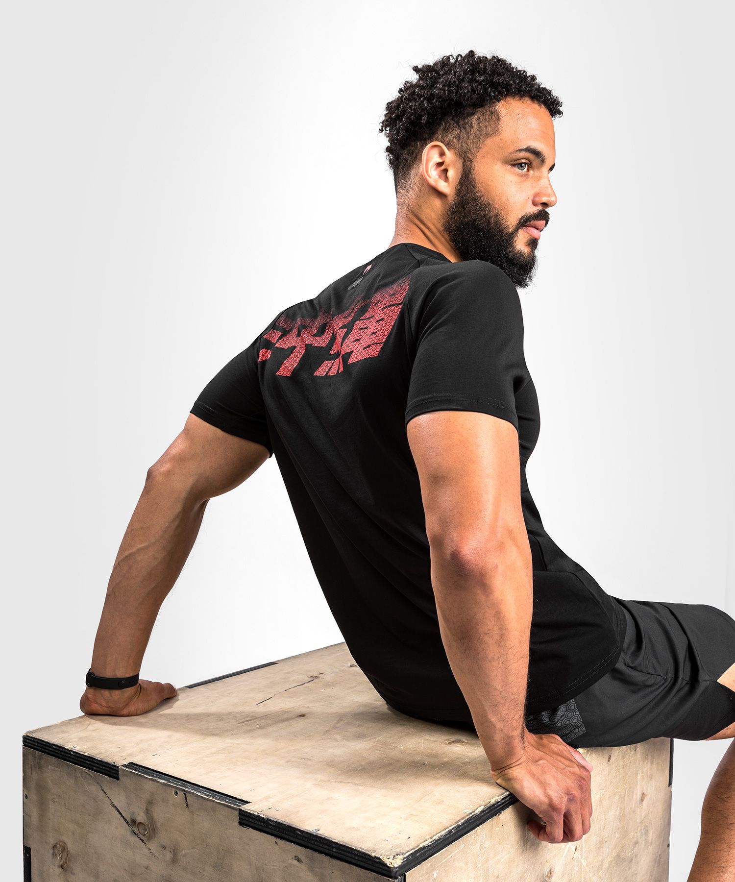 Venum Okinawa 3.0 MMA T-Shirt Athleisure Black Red - Budo Online