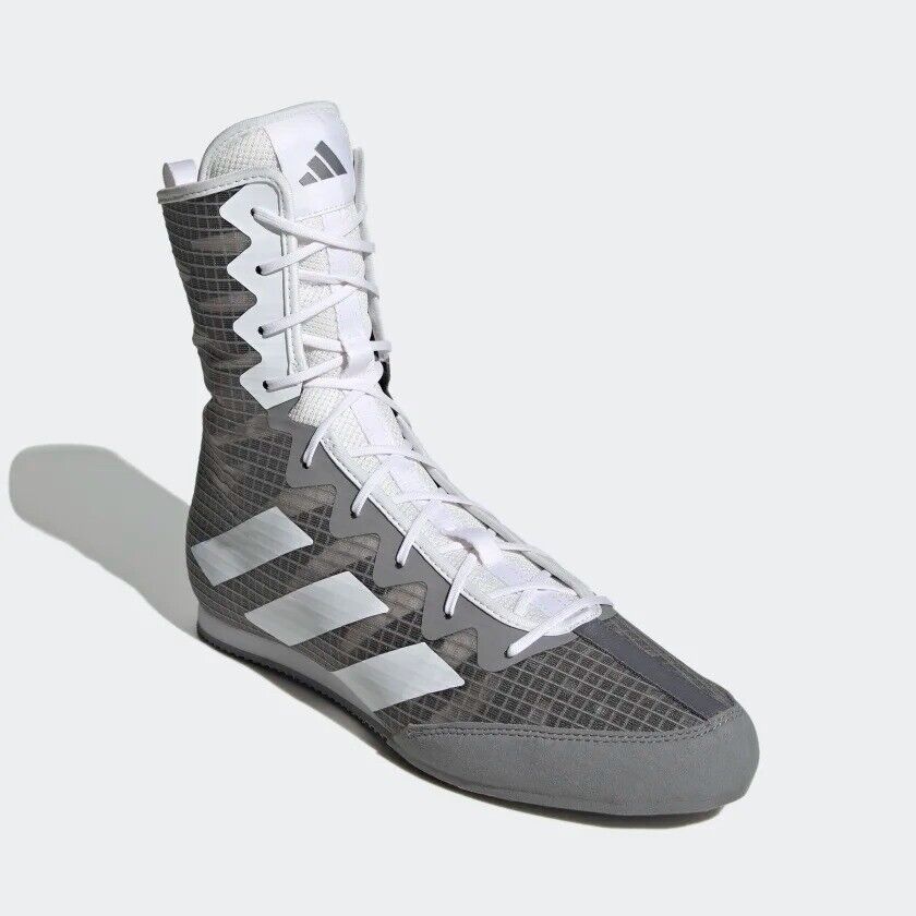 adidas Box Hog 4 Boxing Boots Grey & White