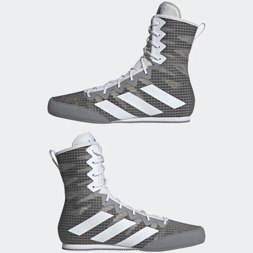 adidas Box Hog 4 Boxing Boots Grey & White